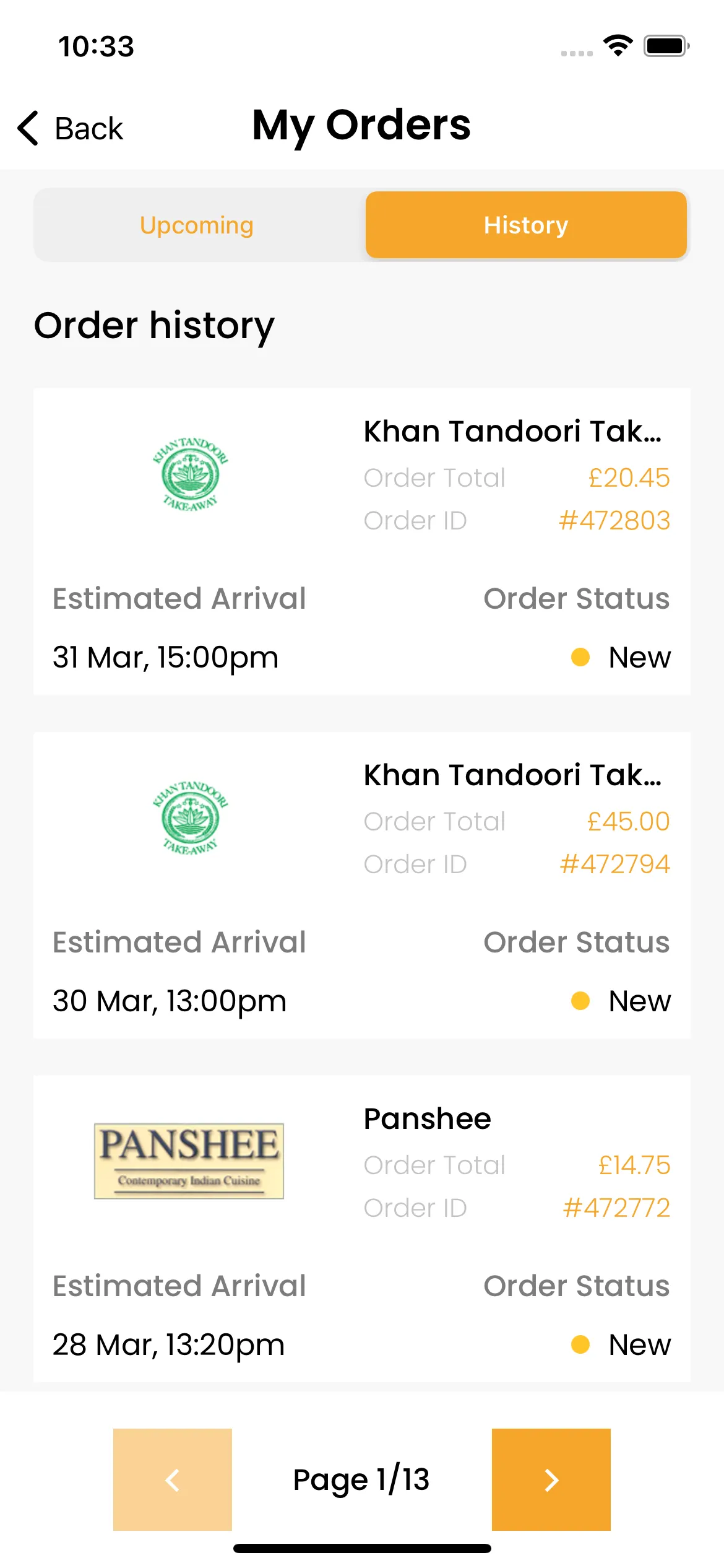 KUKD React Native app cuisine category filter and discovery
